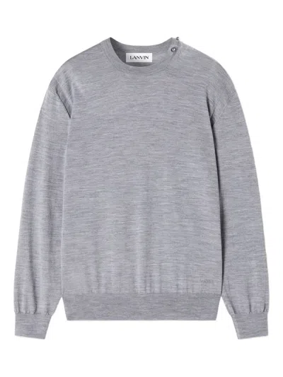 Lanvin Crew-neck Pullover In Gray