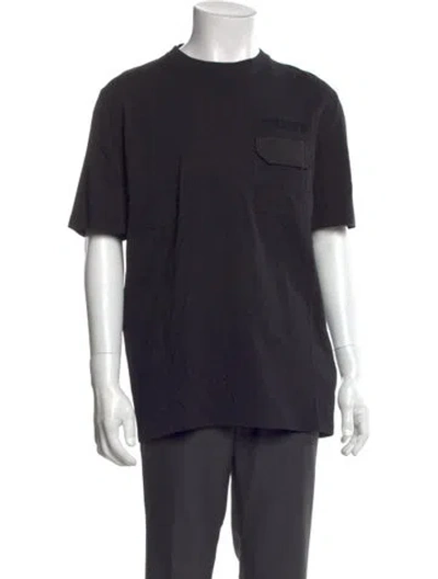 Pre-owned Lanvin Crew Neck Short Sleeve T-shirt In Black