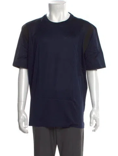 Pre-owned Lanvin Crew Neck Short Sleeve T-shirt In Blue