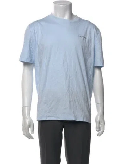 Pre-owned Lanvin Crew Neck Short Sleeve T-shirt In Blue
