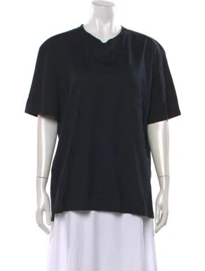 Pre-owned Lanvin Crew Neck Short Sleeve T-shirt In Blue