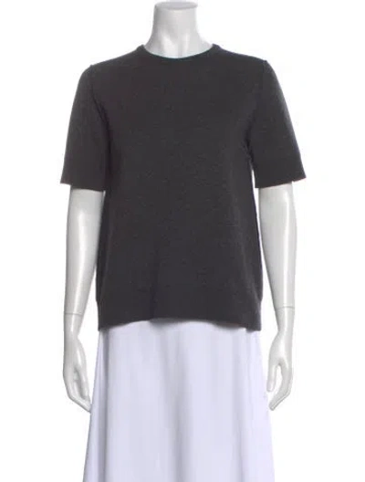 Pre-owned Lanvin Crew Neck Short Sleeve T-shirt In Gray