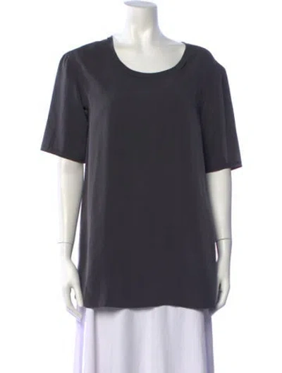 Pre-owned Lanvin Crew Neck Short Sleeve T-shirt In Grey