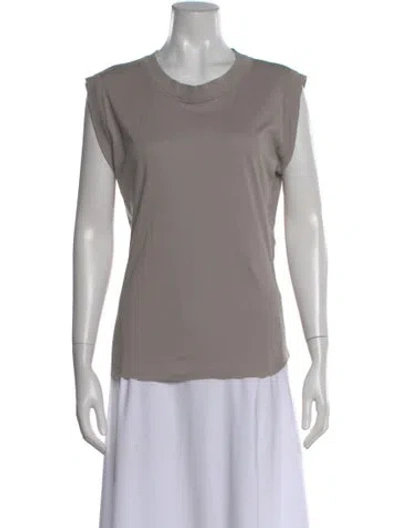 Pre-owned Lanvin Crew Neck Short Sleeve T-shirt In Neutral