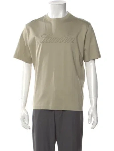 Pre-owned Lanvin Crew Neck Short Sleeve T-shirt W/ Tags In Green