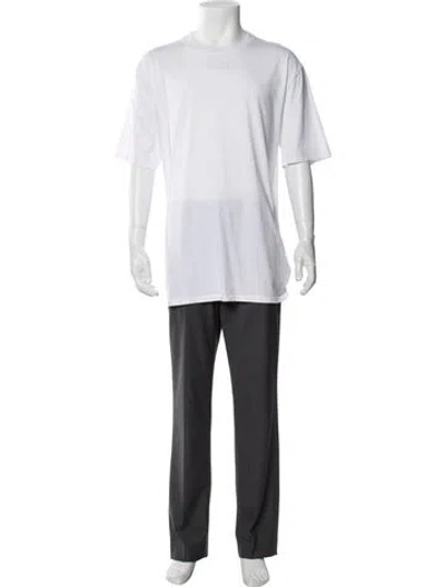 Pre-owned Lanvin Crew Neck Short Sleeve T-shirt In White