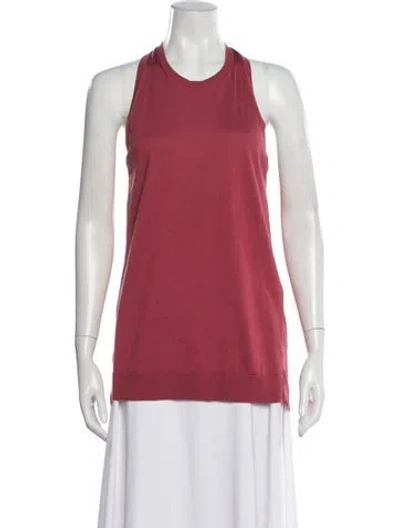Pre-owned Lanvin Crew Neck Sleeveless Top In Pink