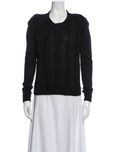 Pre-owned Lanvin Crew Neck Sweater In Black