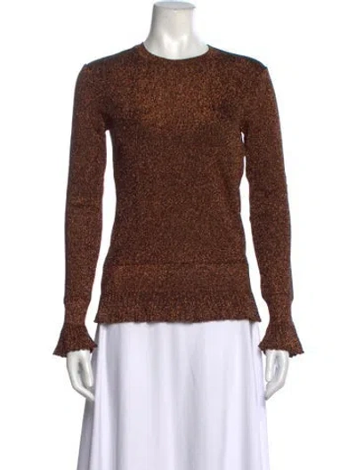 Pre-owned Lanvin Crew Neck Sweater In Orange