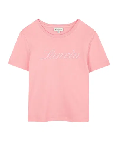 Lanvin Crew Neck T-shirt In Pink