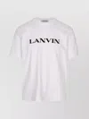 Lanvin Logo Embroidered Crewneck T-shirt In White
