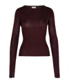 Lanvin Ribbed Knitwear Fitted Slit Cuffs In Black