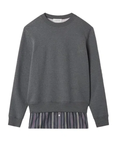 Lanvin Crew-neck Sweatshirt In Gray