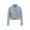 Lanvin Denim Cropped Jacket Patch Pocket