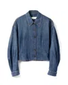 Lanvin Cropped Blue Jacket In Blue