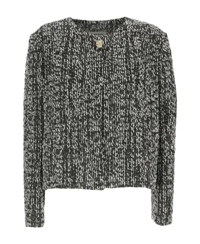 LANVIN LANVIN STRAIGHT HEM CROPPED TWEED JACKET