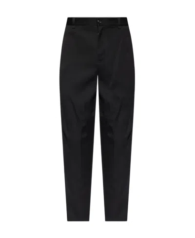 Lanvin Cropped Wool Tailored Trousers In Black