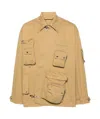 Lanvin Tan Future Edition Asymmetrical Utility Jacket In Nude