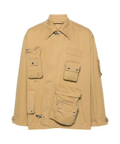 LANVIN CROSSED FRONT COTTON UTILITY JACKET