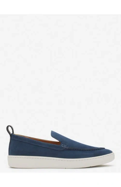 Lanvin Cruiser Suede Moccasins In Navy Blue