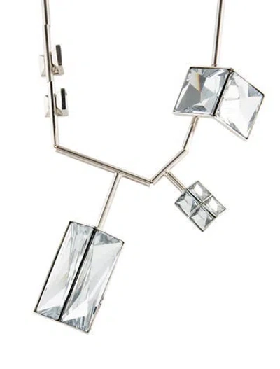 Pre-owned Lanvin Crystal Collar Necklace, 24.5" In Multi