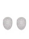 Lanvin Crystal-embellished Clip-on Earrings In Metallic