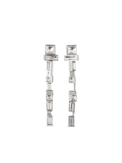 Lanvin Crystal-embellished Earrings In Metallic