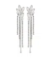 Lanvin Crystal-embellished Earrings In Silver