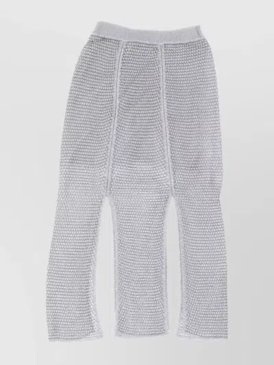 Lanvin Crystal Embellished Flared Waistband Skirt In Gray