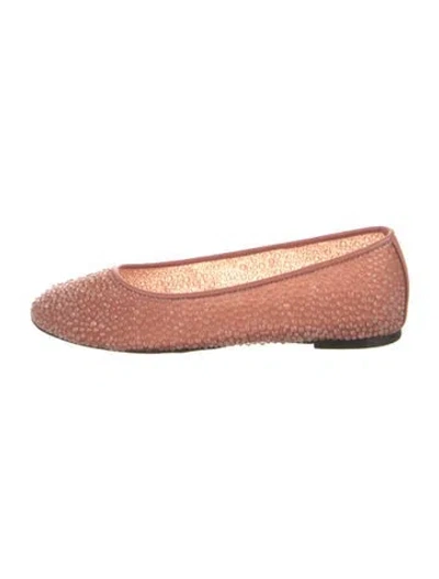 Pre-owned Lanvin Crystal Embellishments Ballet Flats In Pink