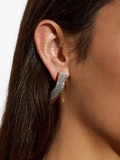 Lanvin Crystal-embellished Hoop Earrings In Metallic