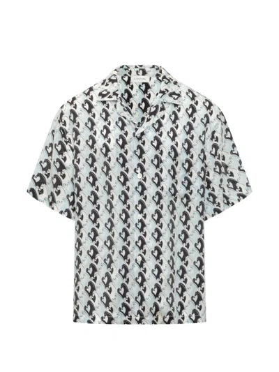 Lanvin Gemustertes Hemd Mit Cuban-kragen In Multi