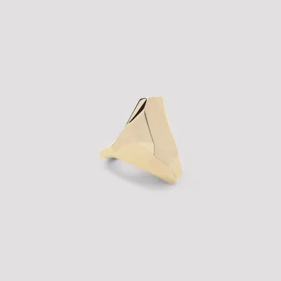Lanvin Cubic Metal Chevaliere Ring For Women In Gold