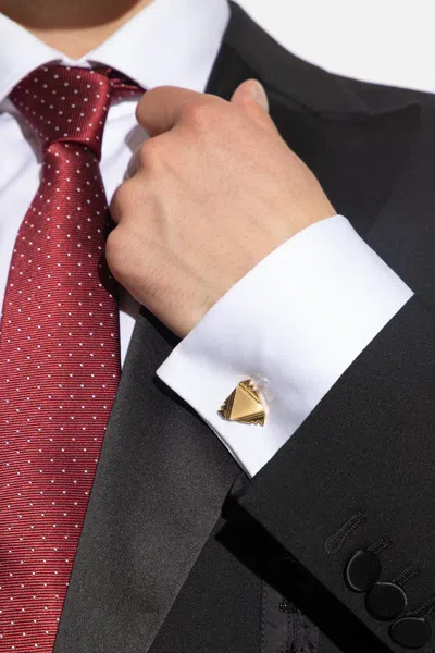 Lanvin Cufflinks With Cut-outs In Gold