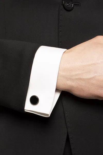 Lanvin Cufflinks With Decorative Elements In Silver