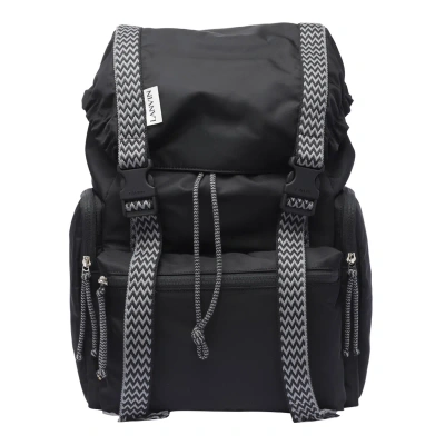 Lanvin Curb Strap-detail Backpack In Black