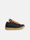 Lanvin 'curb' Black Suede Sneakers In Black