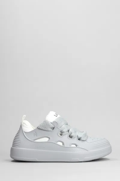 LANVIN CURB BLOCK SNEAKERS IN GREY POLYETHYLENE