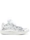 Lanvin Curb Sneakers Metallic Effect In Silver