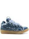 Lanvin Women's Curb Sneakers In Denim In Blue