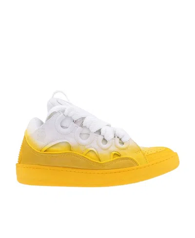 Lanvin Curb Gradient-effect Sneakers In Yellow