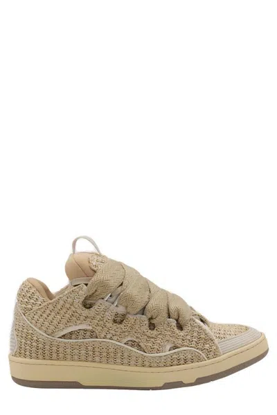 Lanvin Curb Sneakers In Beige