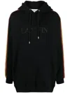 Lanvin Logo Embroidery Hoodie In Black