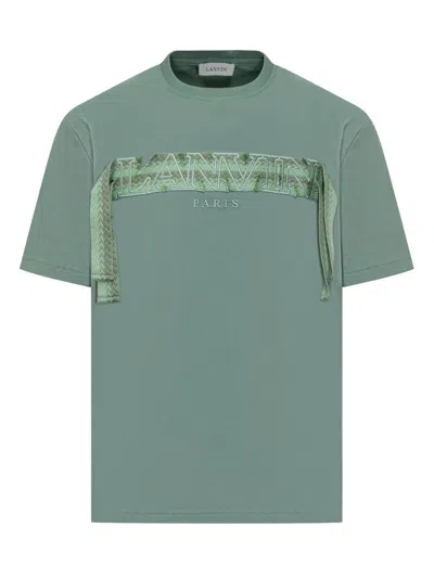 Lanvin Curb Lace T-shirt In Green