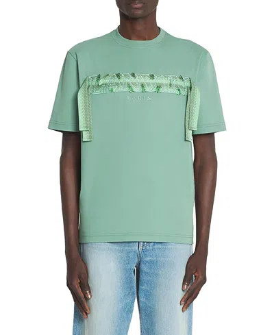 Lanvin Curb Lace T-shirt In Vert De Gris