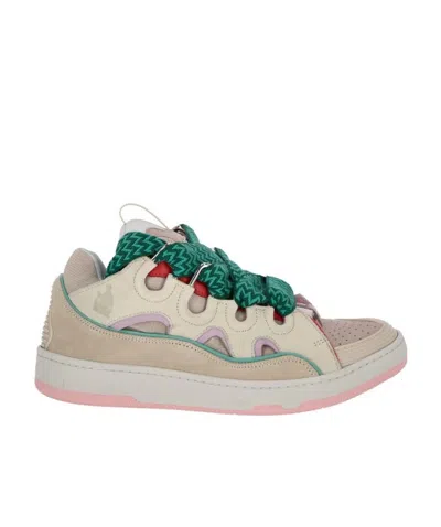 Lanvin Curb Lace-up Chunky Sneakers In Multicolor