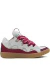 Lanvin Curb Lace-up Leather Sneakers In White