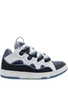 Lanvin Chunky Sole Sneakers Featuring Contrast Panels In Blue