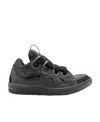 Lanvin Curb Lace-up Sneakers In Black