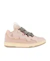 Lanvin Curb Sneakers With Padded Tongue And Rubber Sole In Pink